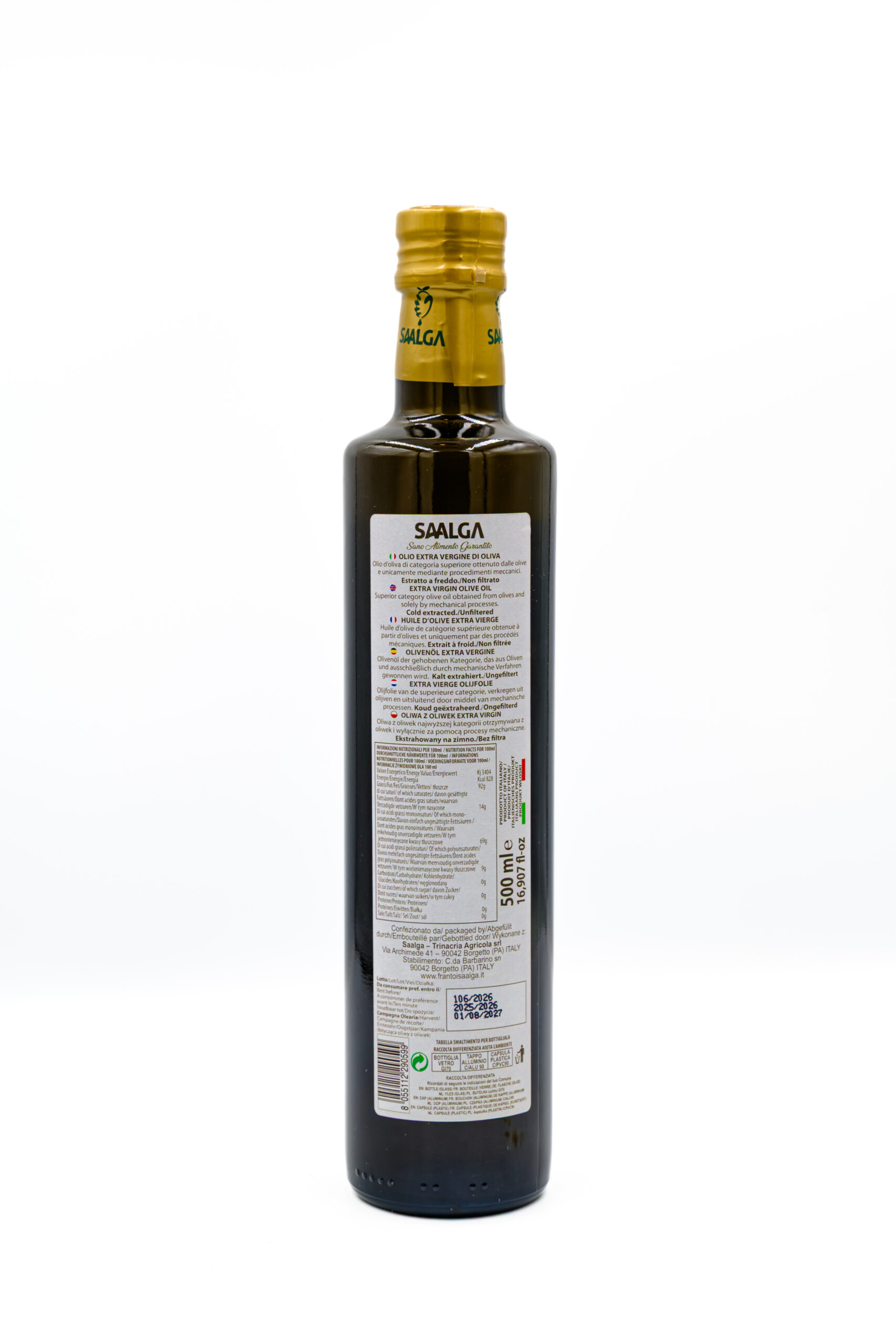 Włoska oliwa extra vergine z Sycylii 500ml | Olio Mio ŚWIEŻY ZBIÓR 2025/2026 (owocowa, zbalansowana) - obrazek 2